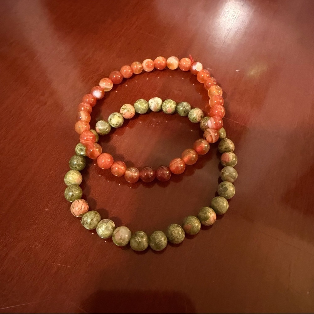 5 Multicolor Beaded Bracelets with Cross Charm, Mixed Lot Fashion Jewelry - Picture 3 of 4